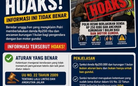 Korlantas Polri Klarifikasi Hoaks Denda Rp250 Ribu untuk Ban Gundul